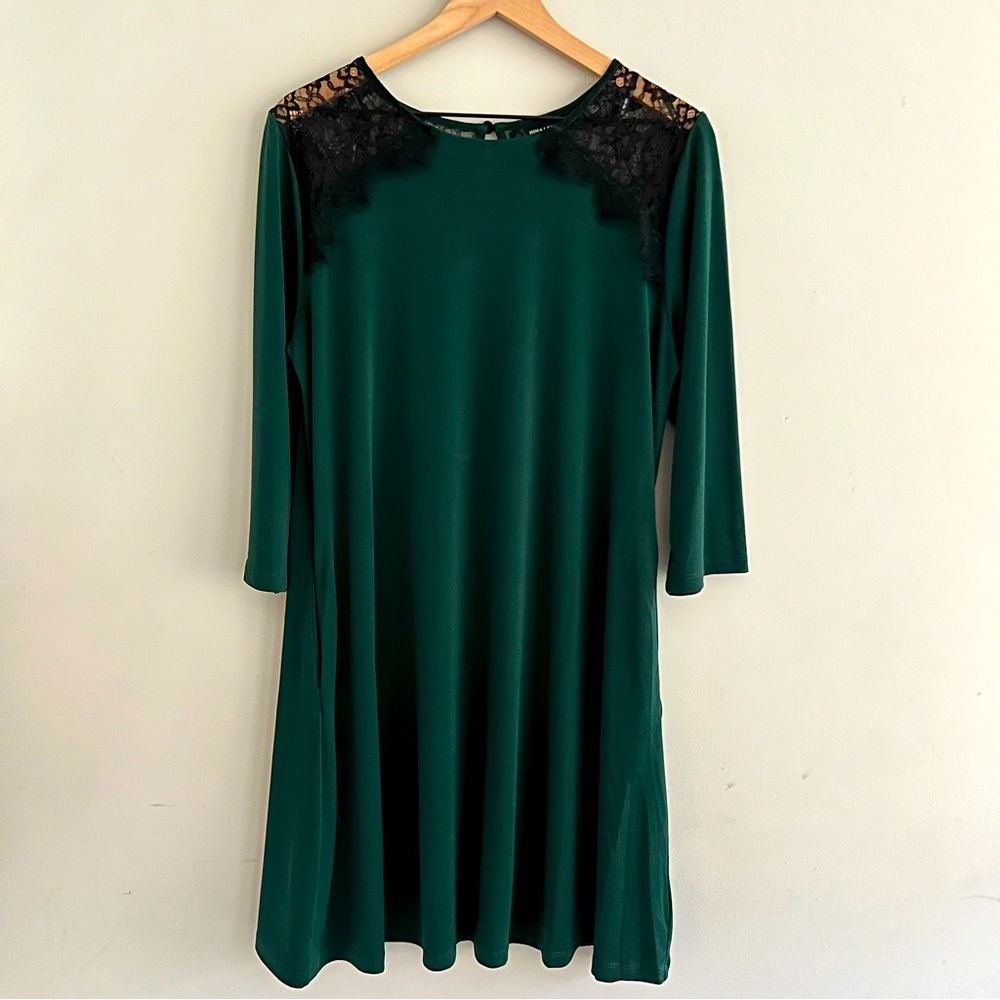 Green Trapeze Style Dress size Large
